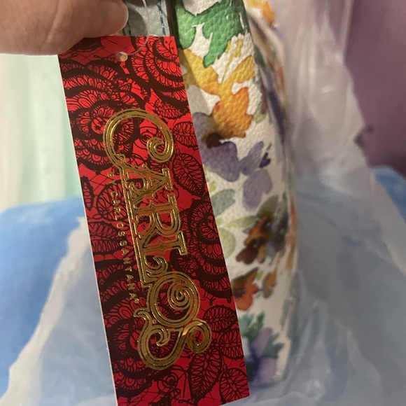 Carlos by Carlos Santana Floral Women's Bag with Silver Metal Accents - Picture 9 of 12